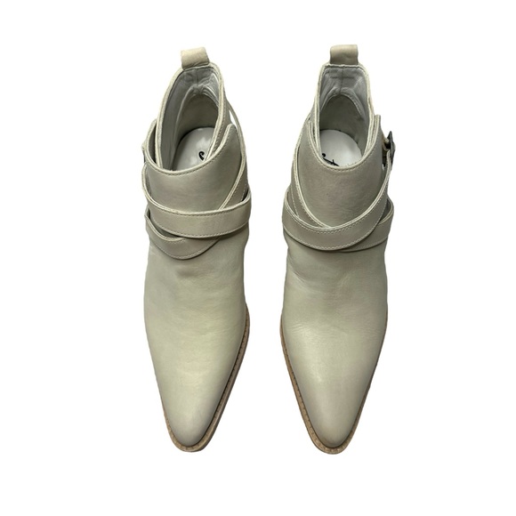 Free People | NEW Back Loop Ankle Boot in Ecru Leather 9.5 - Picture 7 of 11